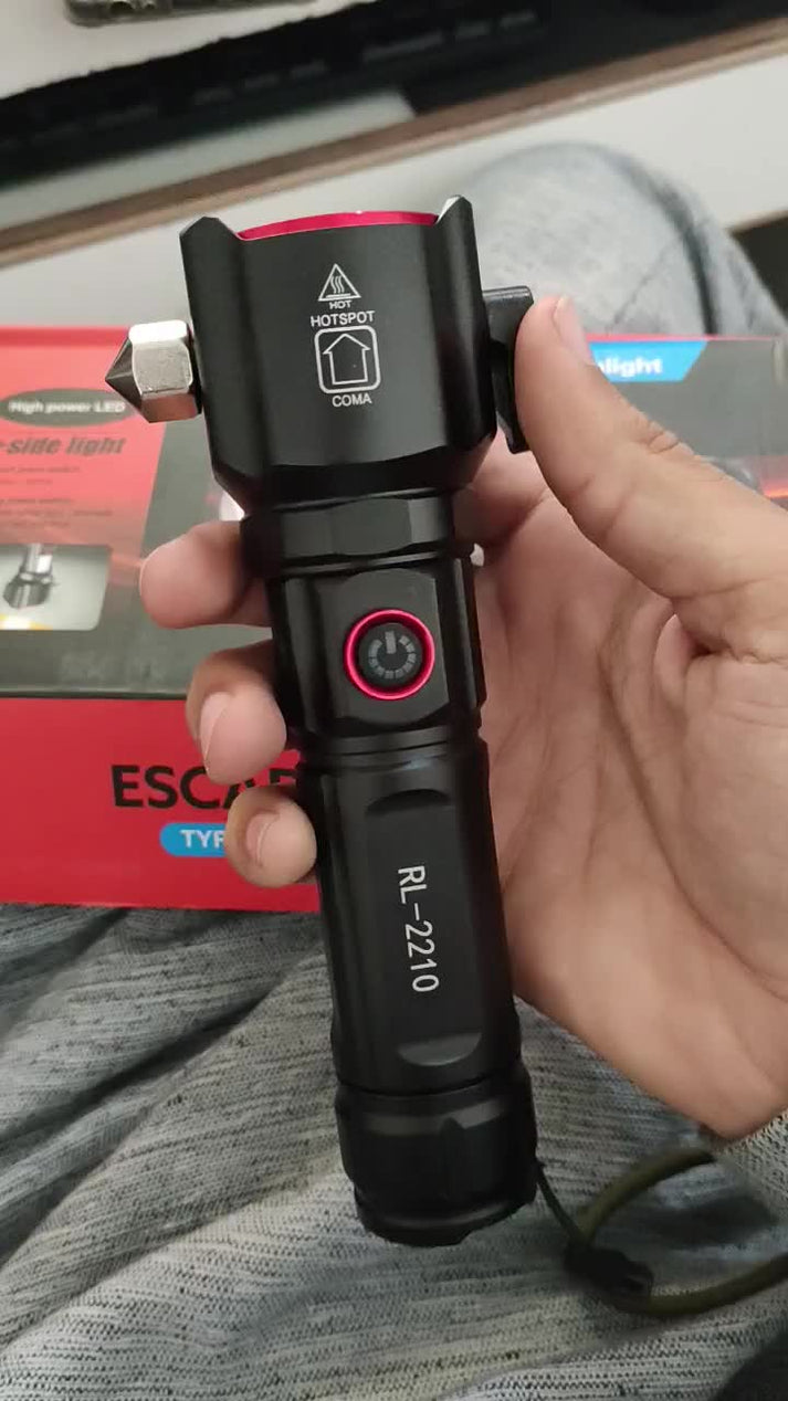 LED rechargeable flashlight torch