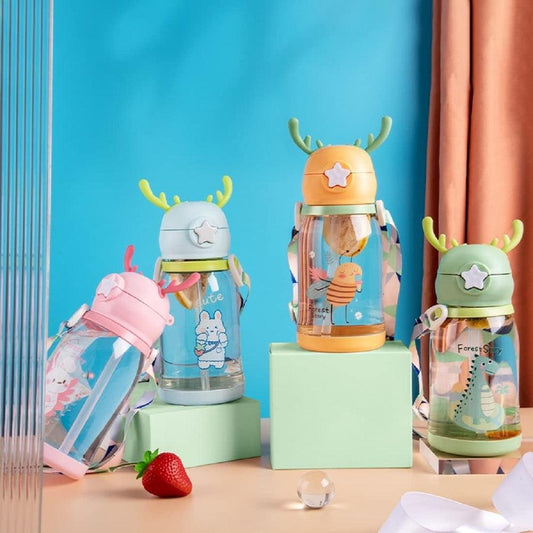 Cute Deer Cartoon Kids Water Bottle
