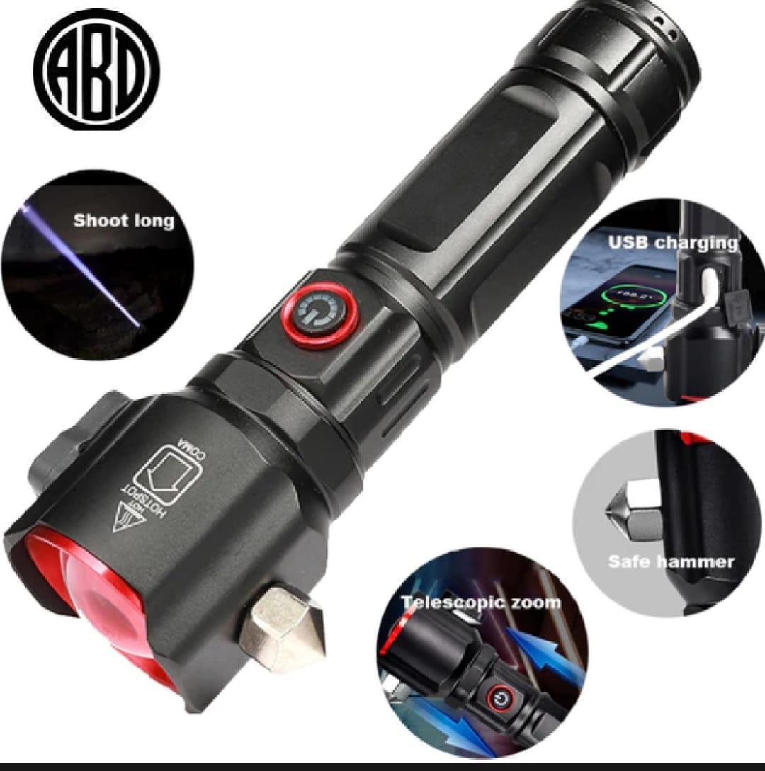 LED rechargeable flashlight torch