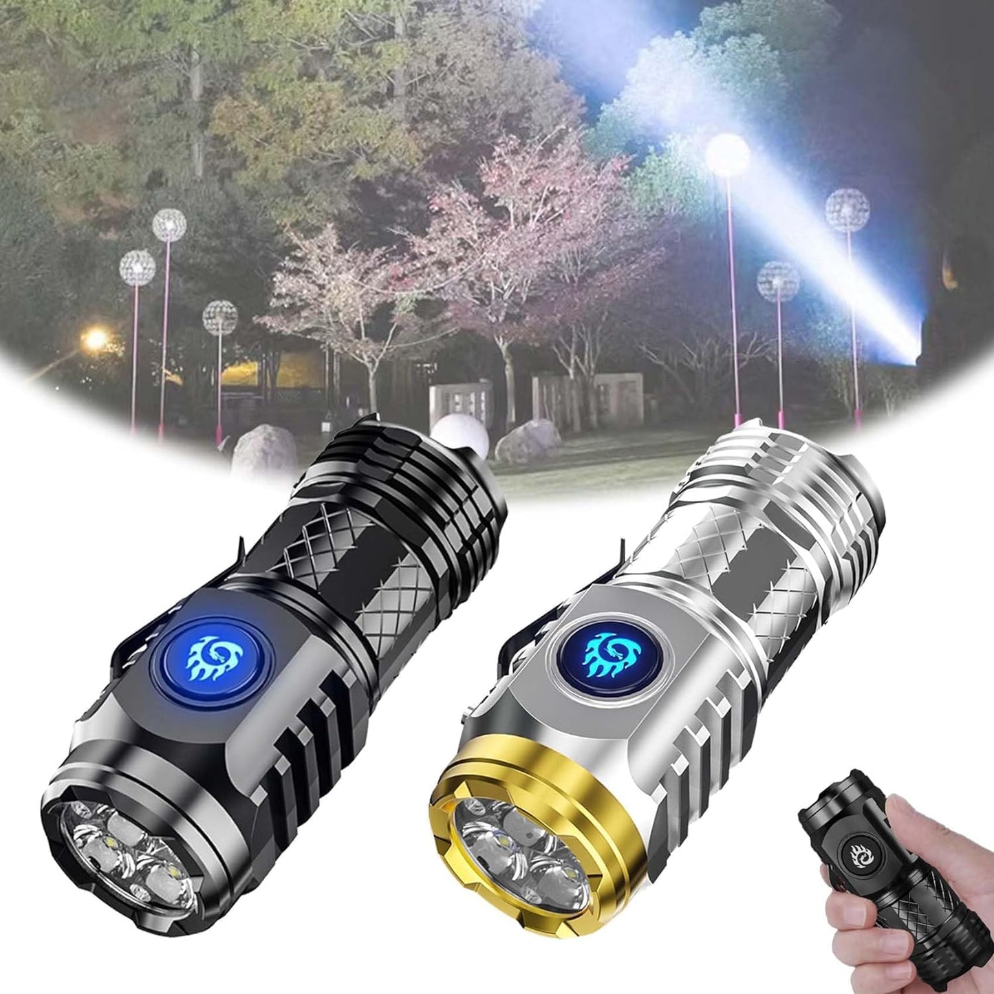3-Eye Monster Mini Torch – Super Bright Triple LED Flashlight