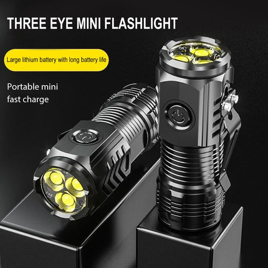 3-Eye Monster Mini Torch – Super Bright Triple LED Flashlight
