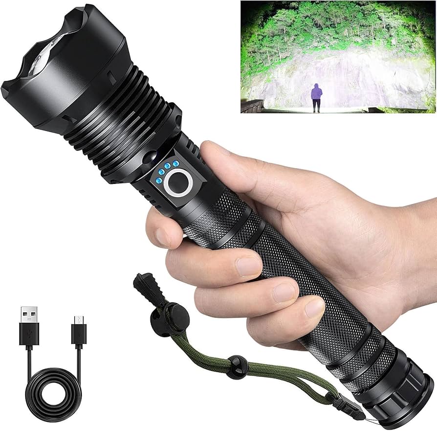 Rechargeable LED Flashlight Torch  Super Bright & Portable